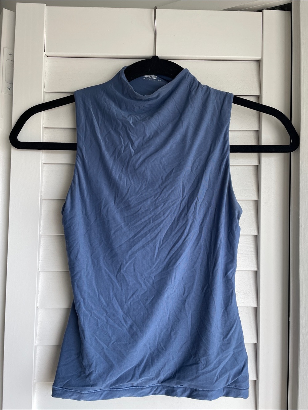 Aerie Smoothez Sleeveless Mock Neck Top - Blue